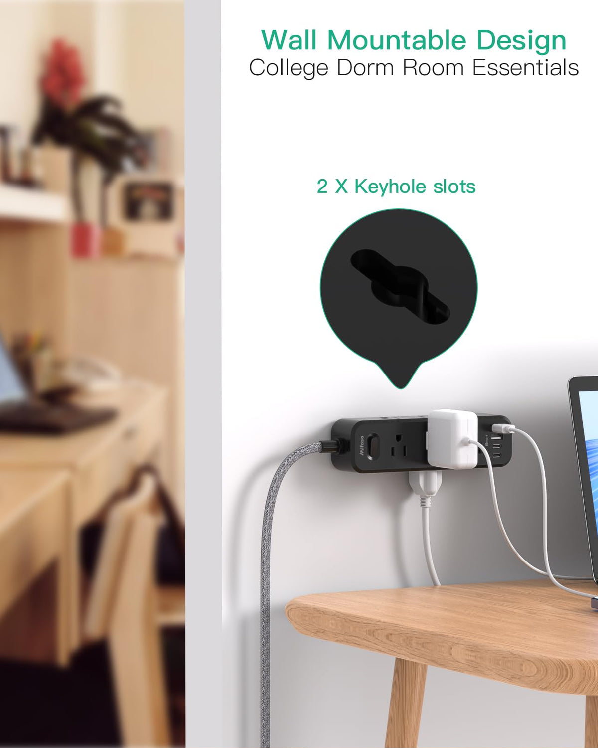 Mifaso size comparison next to laptop and phone for visual scale