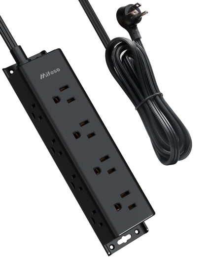 The Mifaso surge protector power strip with 12 outlets for a tidy desk setup.