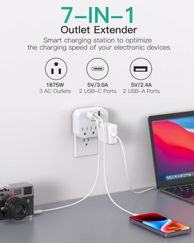 Mifaso Type-A travel adapter works across the Americas and Asia