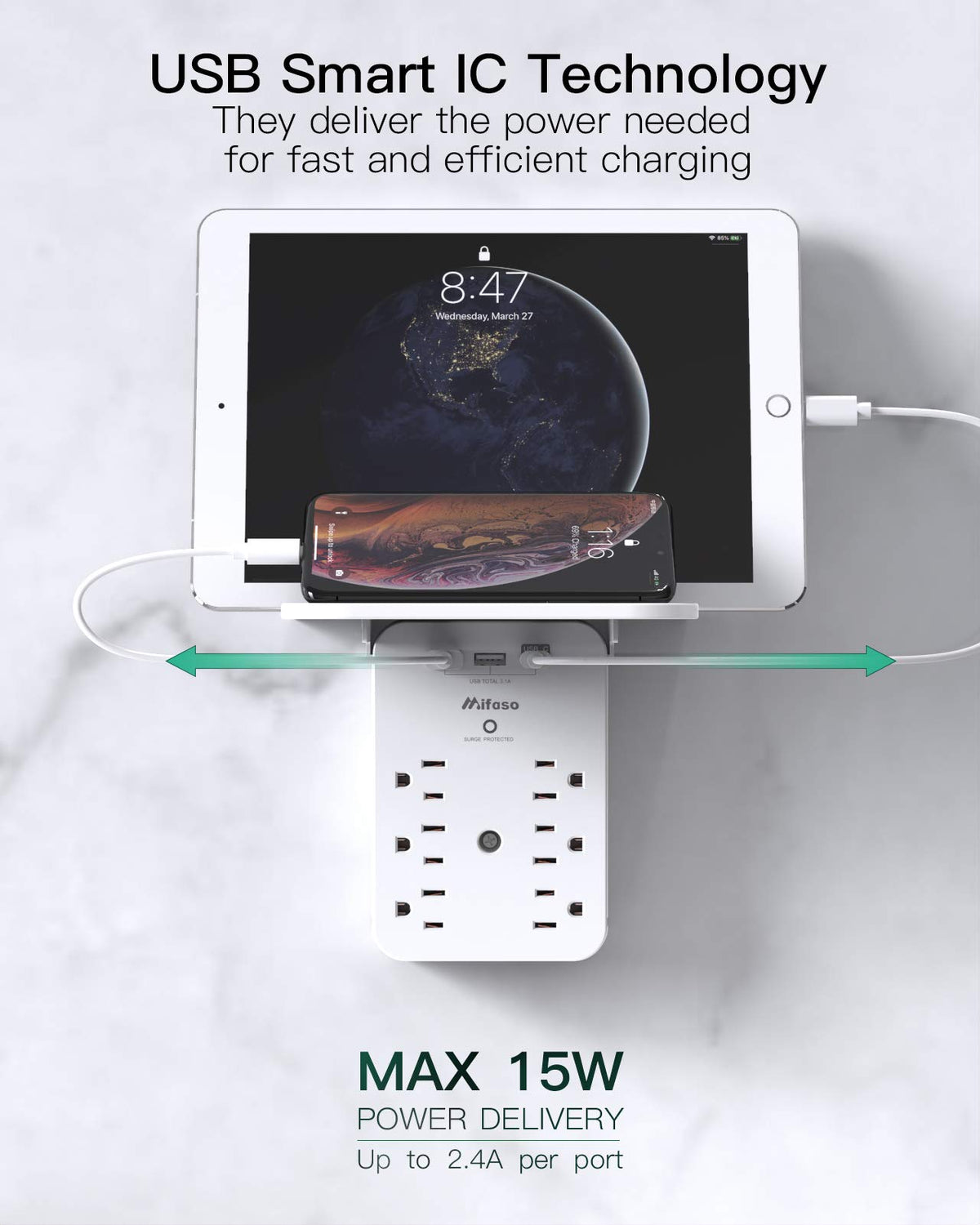Mifaso USB-A ports smartly charge multiple devices at once