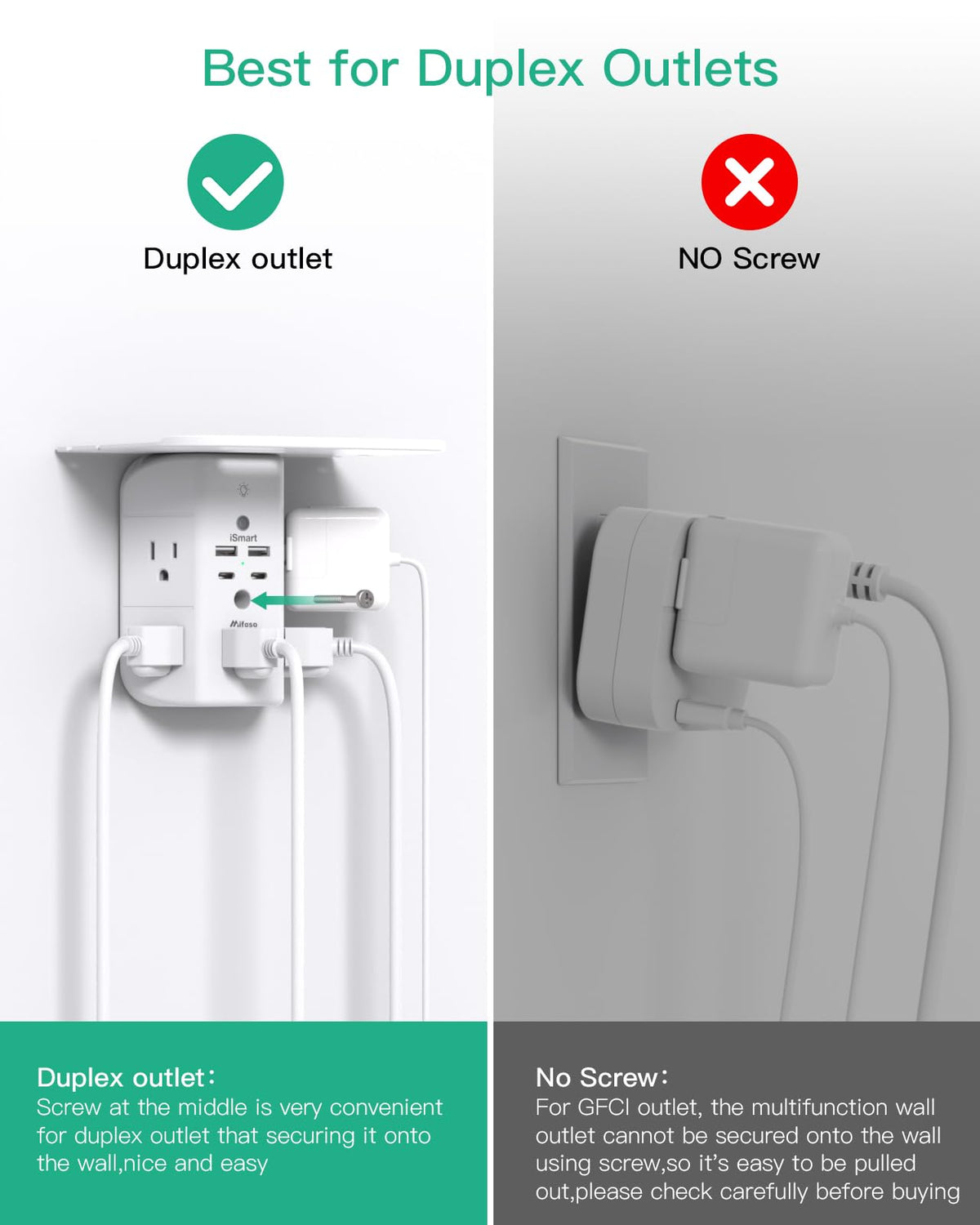 Mifaso USB-C and USB-A ports provide simultaneous charging for multiple devices