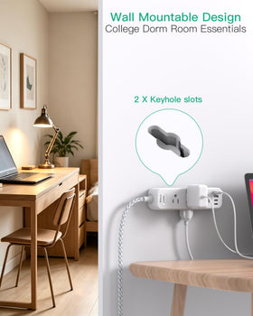 Mifaso wall-mount option keeps cords organized and off the floor.