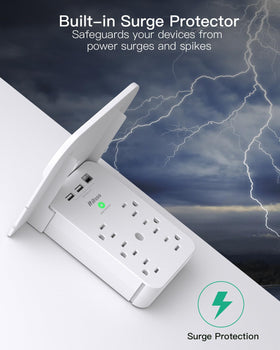 Mifaso six AC outlets power multiple devices from a single hub.