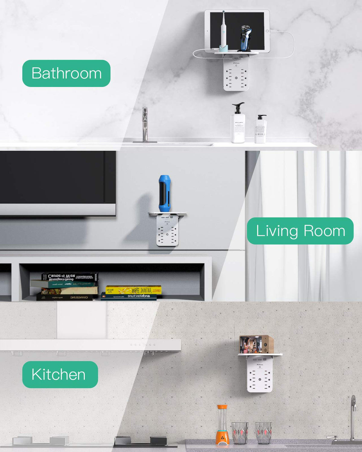 Mifaso plug-in setup simplifies installation on a standard wall outlet.