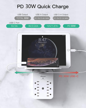 Mifaso USB charging ports provide fast power for phones and tablets.