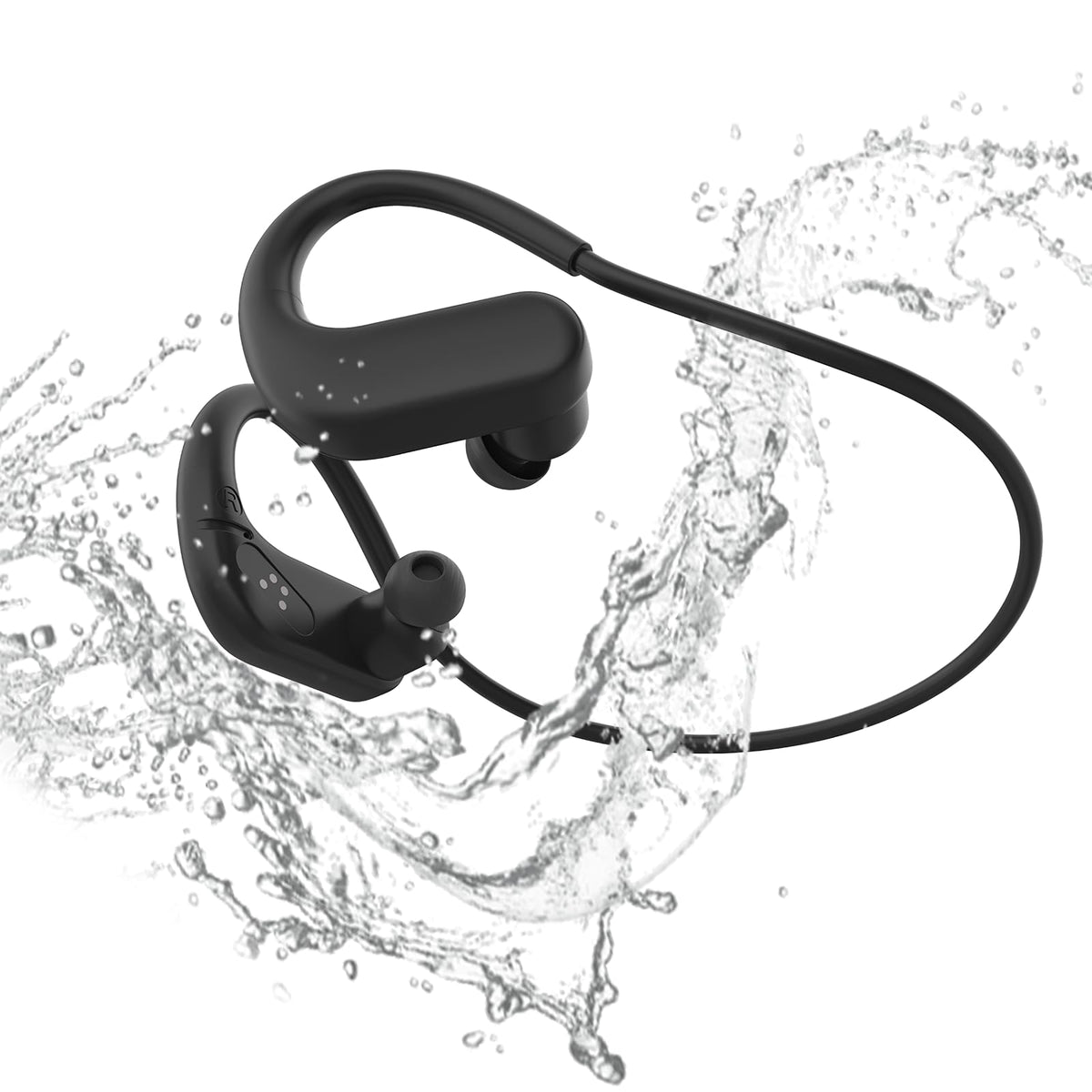 MiFE Fresh Music IPX8 swimming earbuds under water with secure seal and waterproof performance.