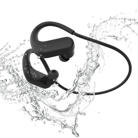 MiFE Fresh Music IPX8 swimming earbuds under water with secure seal and waterproof performance.