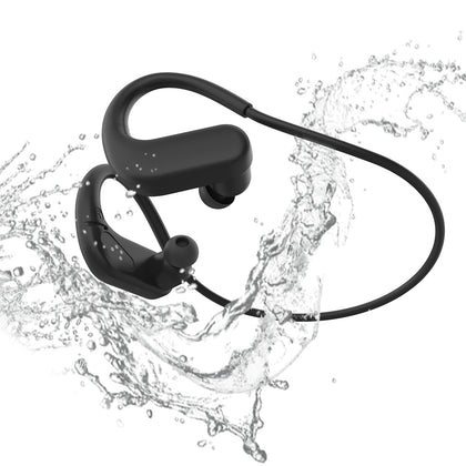 MiFE Fresh Music IPX8 swimming earbuds under water with secure seal and waterproof performance.