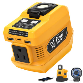 Mightrench 220W inverter with battery slot powering devices on the go