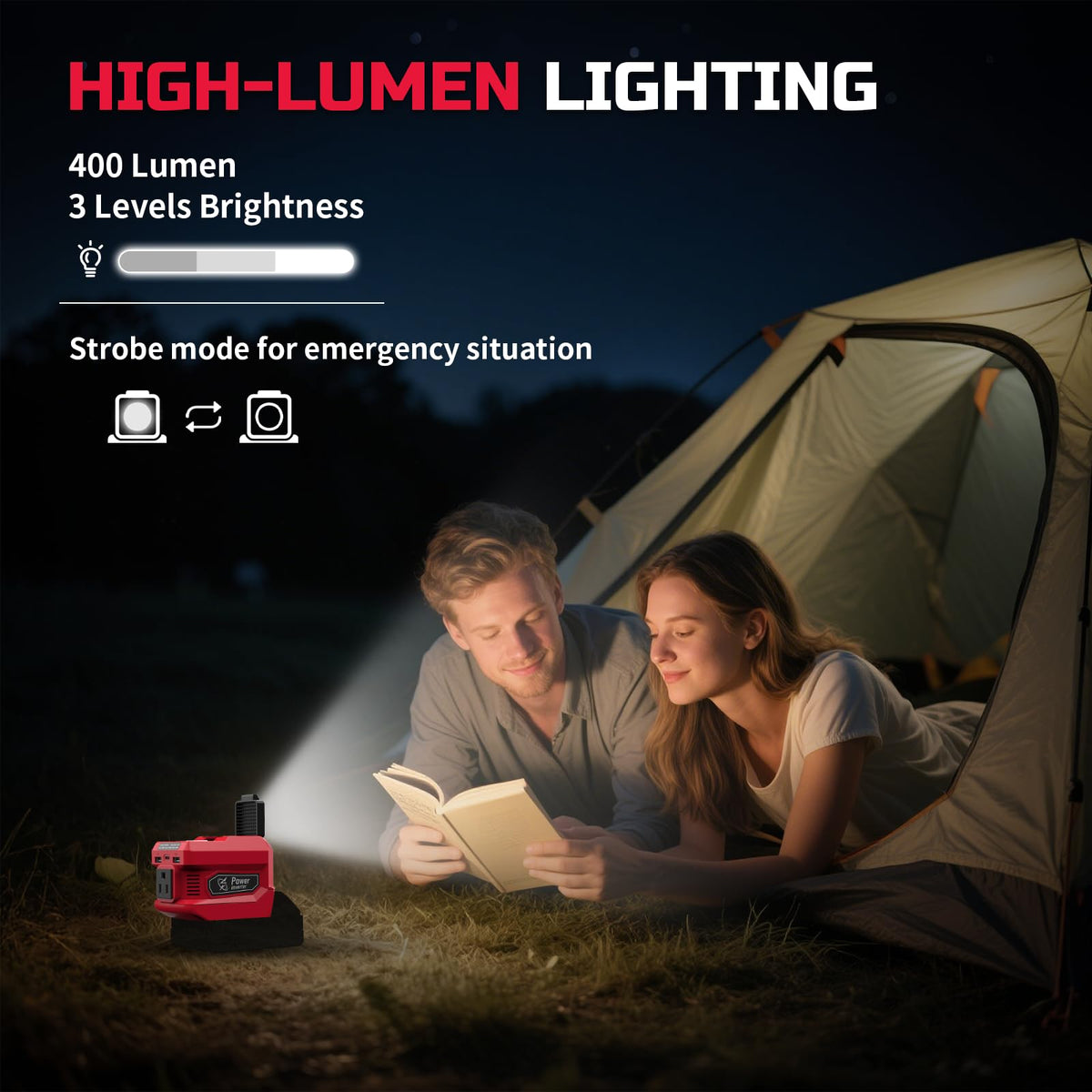 Mightrench inverter emergency strobe mode enhances safety in critical moments