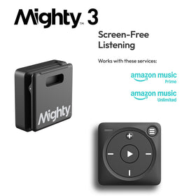 Mighty 3 side view highlighting long battery life for extended workouts.