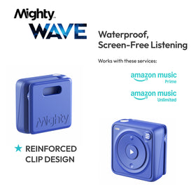Mighty Wave waterproof wired headphones included for seamless swimming