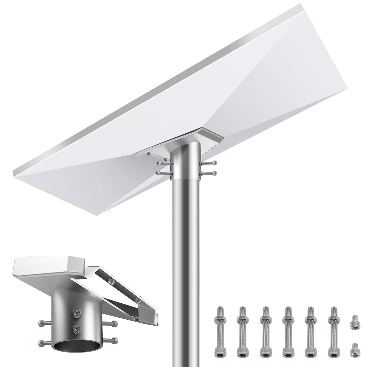 Migkin heavy-duty Gen3 pipe adapter; adjustable roof Starlink mounting.