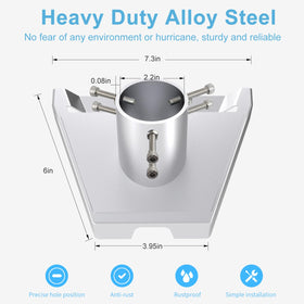 Migkin Gen3 pole mount for 2.2 inch diameter; versatile installation.