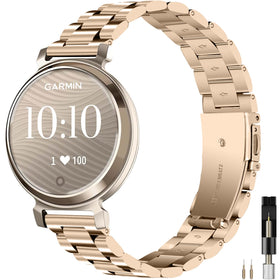 Miimall front view of band on Garmin Lily 2, elegant upgrade for daily wear
