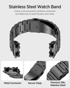 Miimall stainless steel folding clasp with double button for security.
