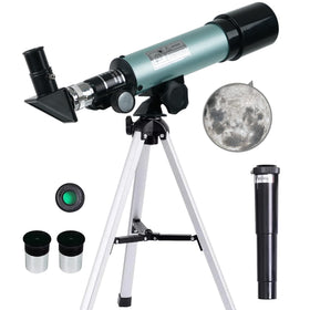 mijiaowatch front packaging showing telescope and tripod, clear product overview