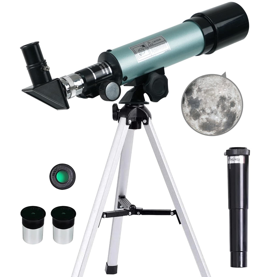 mijiaowatch front packaging showing telescope and tripod, clear product overview