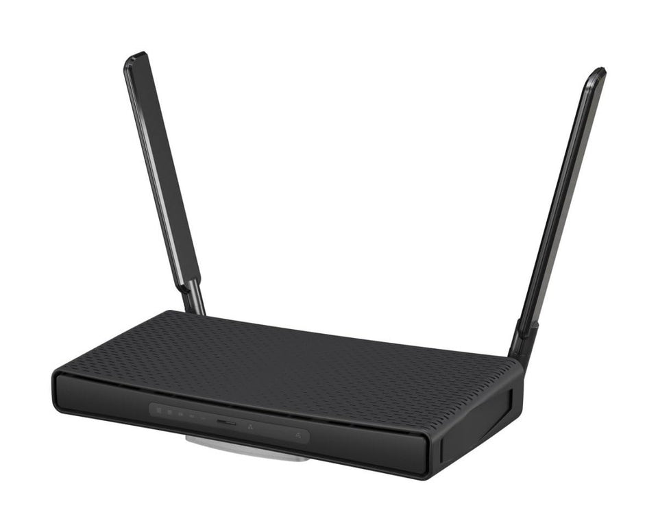 MikroTik C53UiG+5HPaxD2HPaxD front view shows dual-band Wi-Fi capability