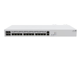 MikroTik CCR2116-12G-4S+ LED indicators close-up for quick status checks