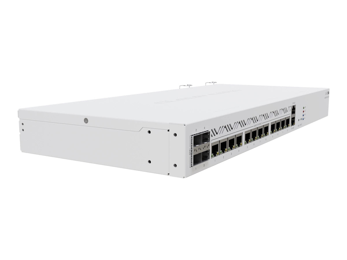 MikroTik CCR2116-12G-4S+ rack-mount-ready unit for data center spaces