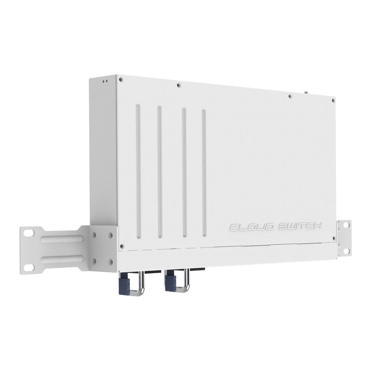 MikroTik CRS504-4XQ-IN dedicated management Ethernet port for control access.