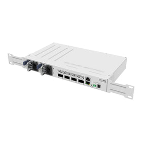 MikroTik CRS504-4XQ-IN dual hot-swap power supplies for uptime.