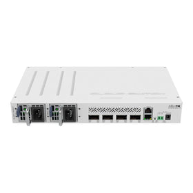 MikroTik CRS504-4XQ-IN four QSFP28 ports enable flexible 100G/40G connectivity.