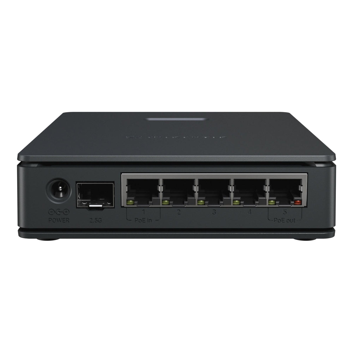 MikroTik hAP ax S router rear panel with ports for flexible connections