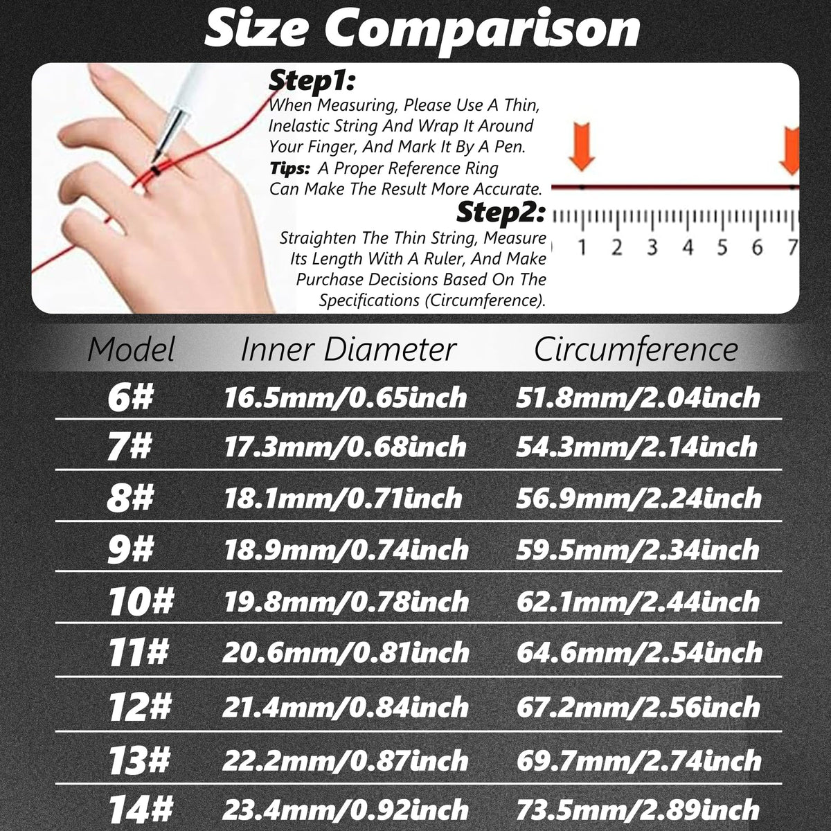 Milavan size chart with measuring tool guiding correct fit and fewer returns