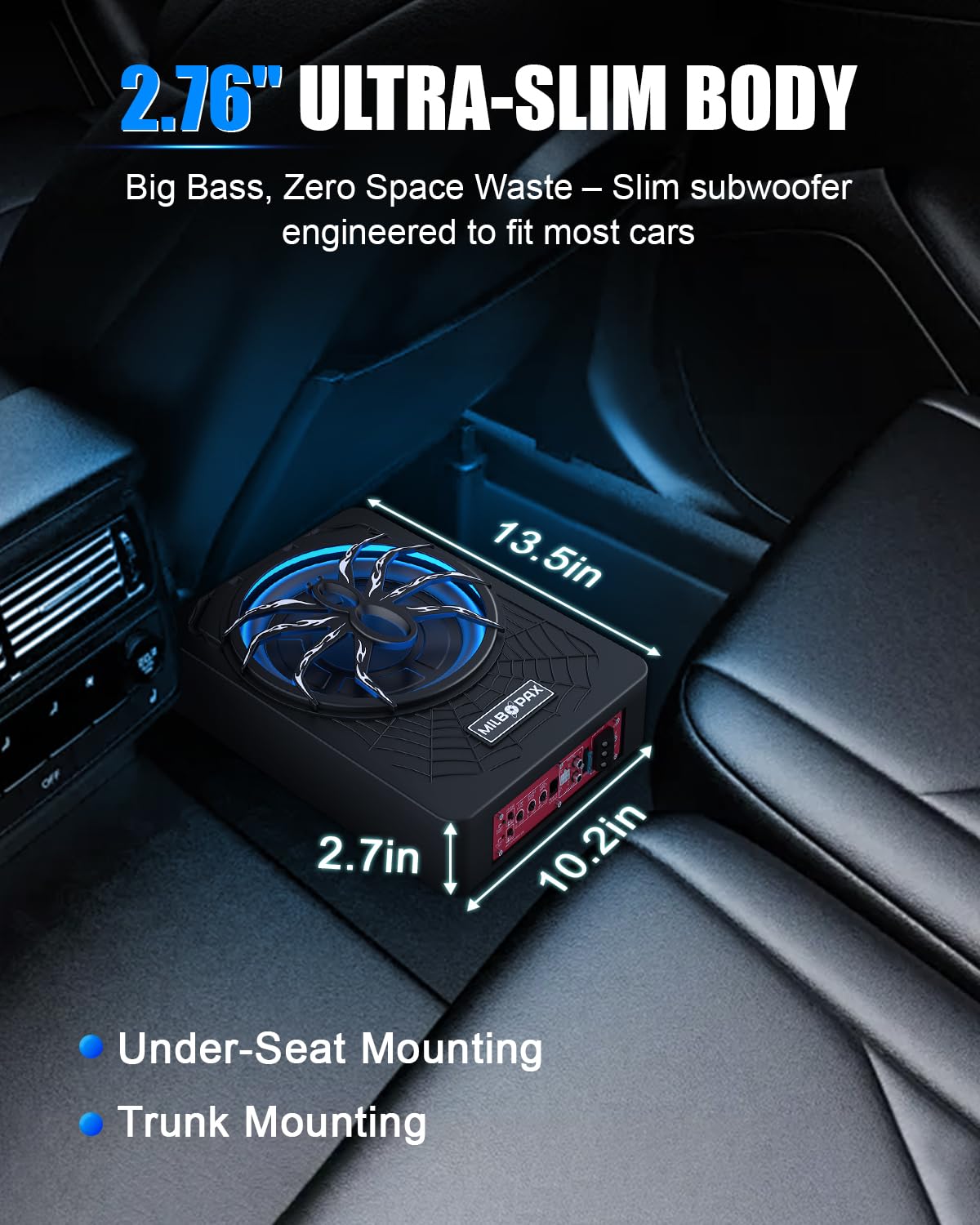 MILBOPAX aluminum enclosure shows thermal protection for sustained listening sessions.