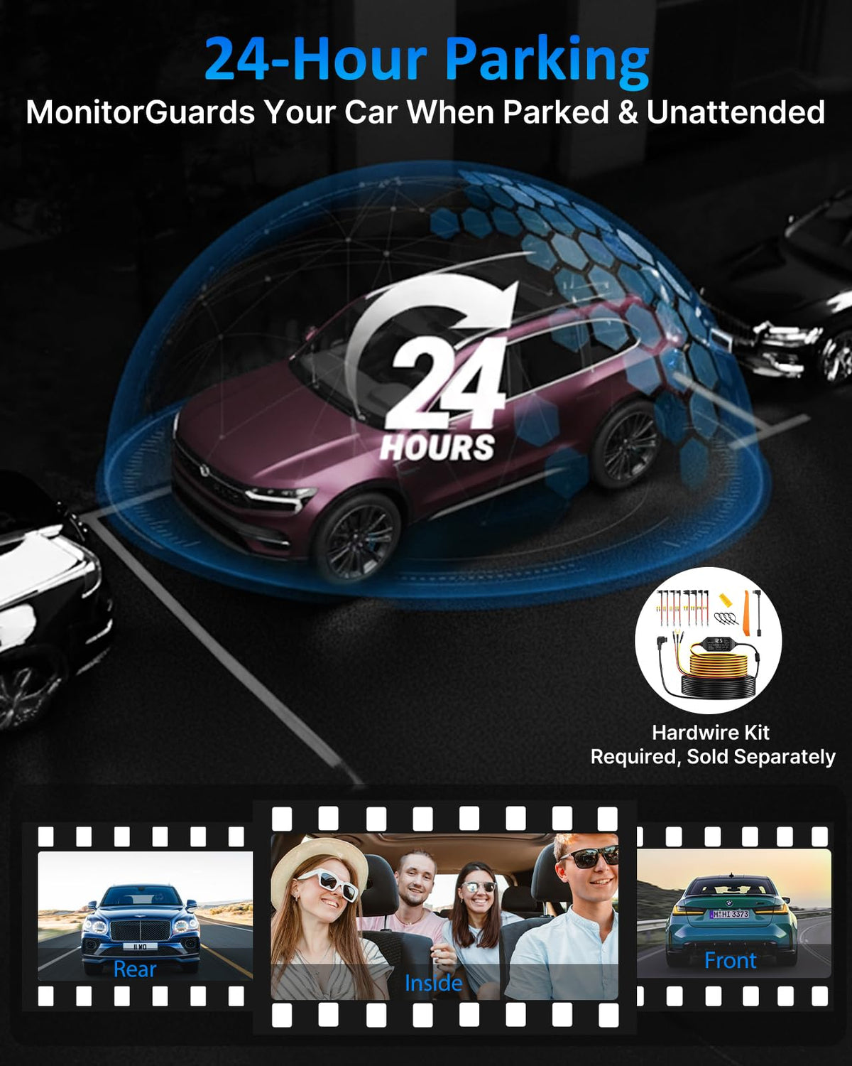 Milerong 64GB memory card and mounting accessories showing out‑of‑the‑box readiness benefit