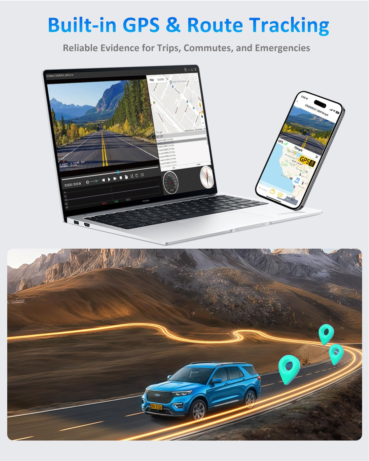 Milerong installed on dashboard demonstrating unobtrusive placement and coverage benefit