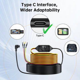 Milerong dash cam hardwire supports 12–24V vehicles for wide compatibility.