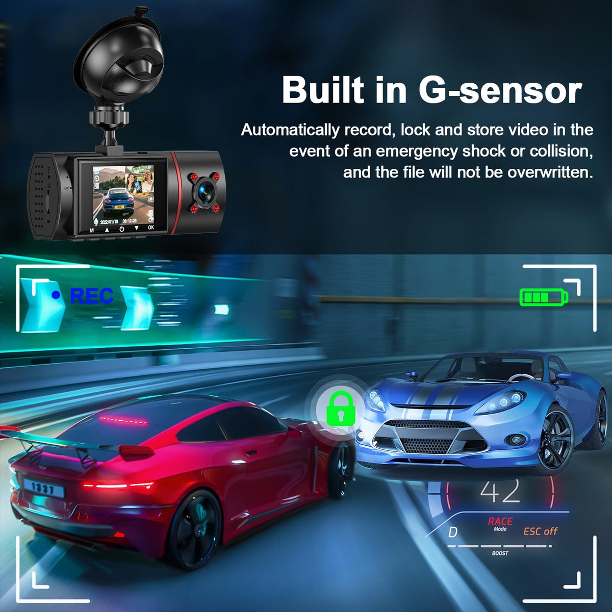 Milerong dash cam installed in a taxi demonstrating in-vehicle protection