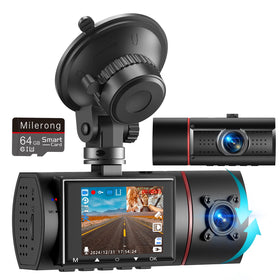 Milerong X25 front camera angled view showing clear road capture benefit