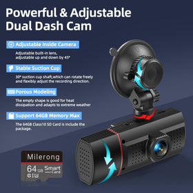Milerong X25 suction mount installed on windshield for easy setup