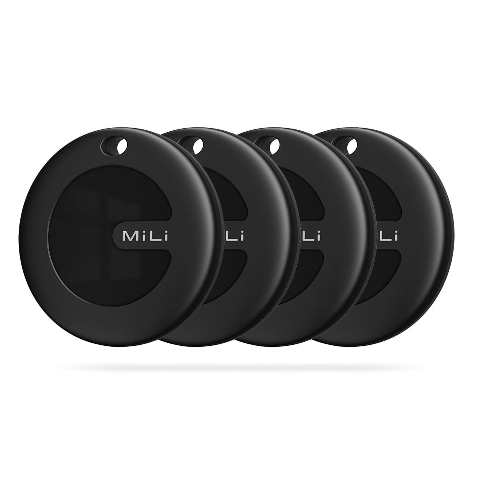 MiLi Air Tags four-pack front view for easy Android item tracking
