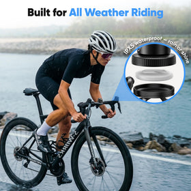 MiLi bike bell IP67 waterproof design withstands rain and mud.