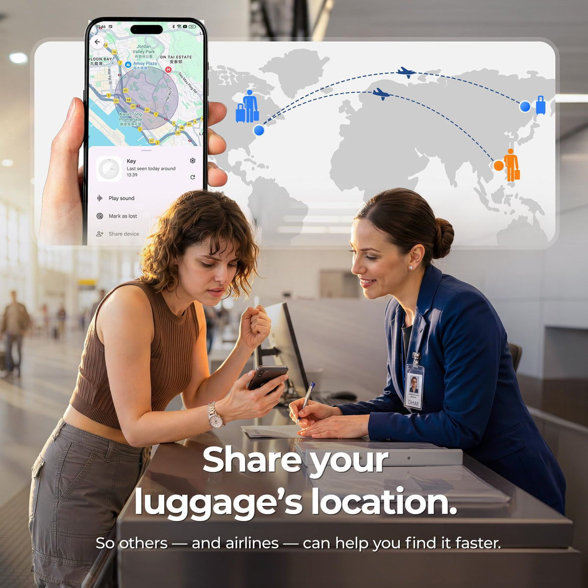 MiLi global tracking network updates location when beyond Bluetooth range.