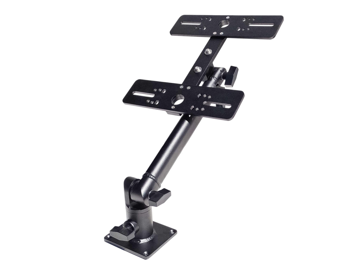 Millennium Marine faceplate swivel supports two 12-inch monitors securely