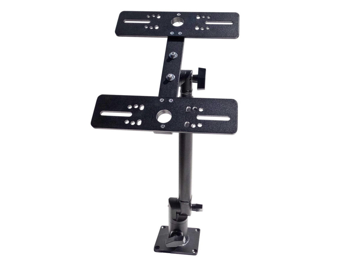 Millennium Marine double face mount riser tilt for optimal viewing at sea
