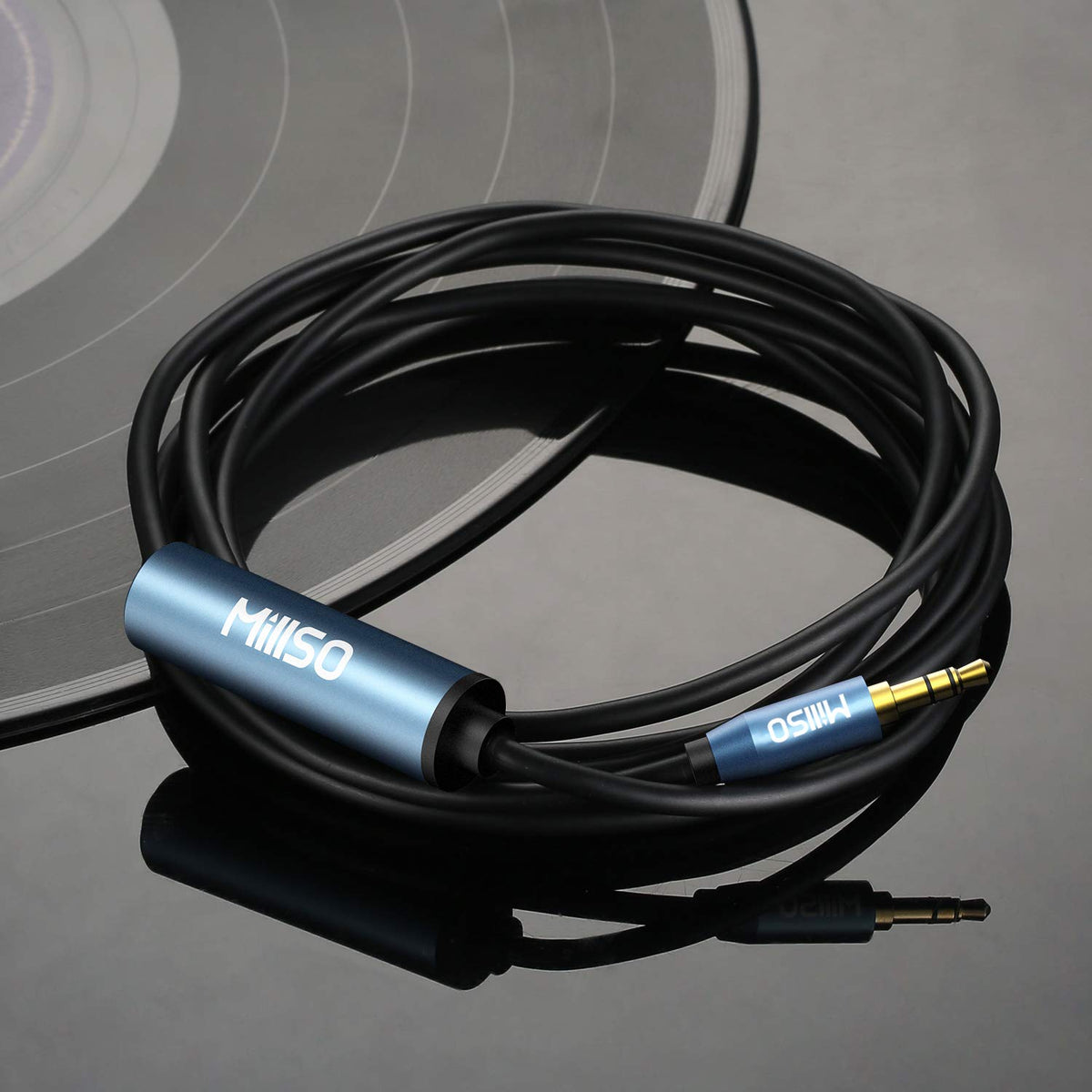 Close-up of MillSO 6.35mm to 3.5mm adapter showing design details