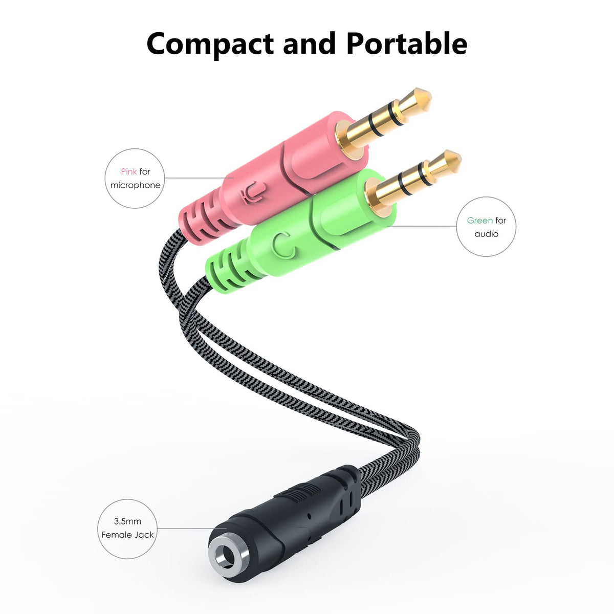 MillSO CTIA headset adapter provides versatile audio splitting
