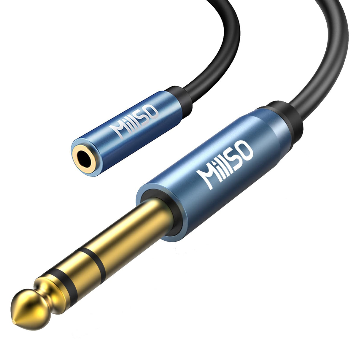MillSO front view adapter cable showing full length and connectors for easy routing