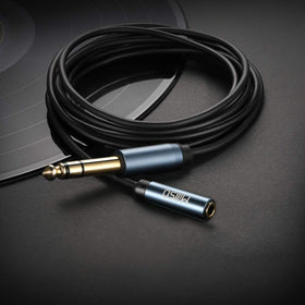 MillSO gold-plated contacts on 1/4 to 3.5mm adapter for reliable audio.