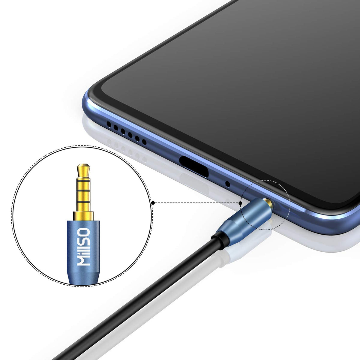 MillSO gold-plated connectors deliver reliable audio transfer.