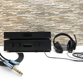 MillSO in studio setup connecting keyboard to headphones for clear monitoring