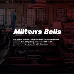 MILTON'S BELLS kit in driveway use with technician, practical arrival detection for businesses