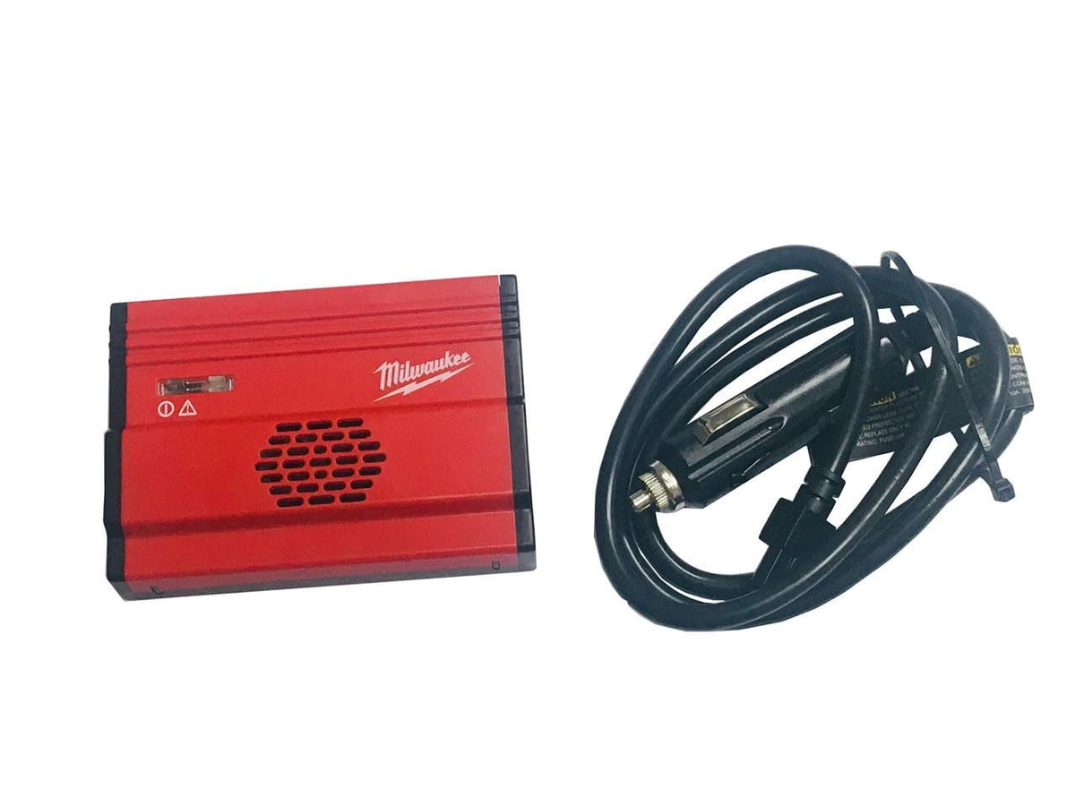 Milwaukee Inverter 23-37-0010 compact design enables on-the-go charging for devices.
